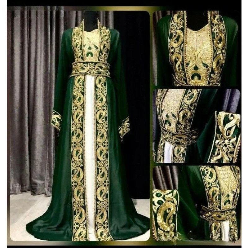 African Dress Fancy Abaya Dubai Formal Beaded Moroccan Kaftan for Women