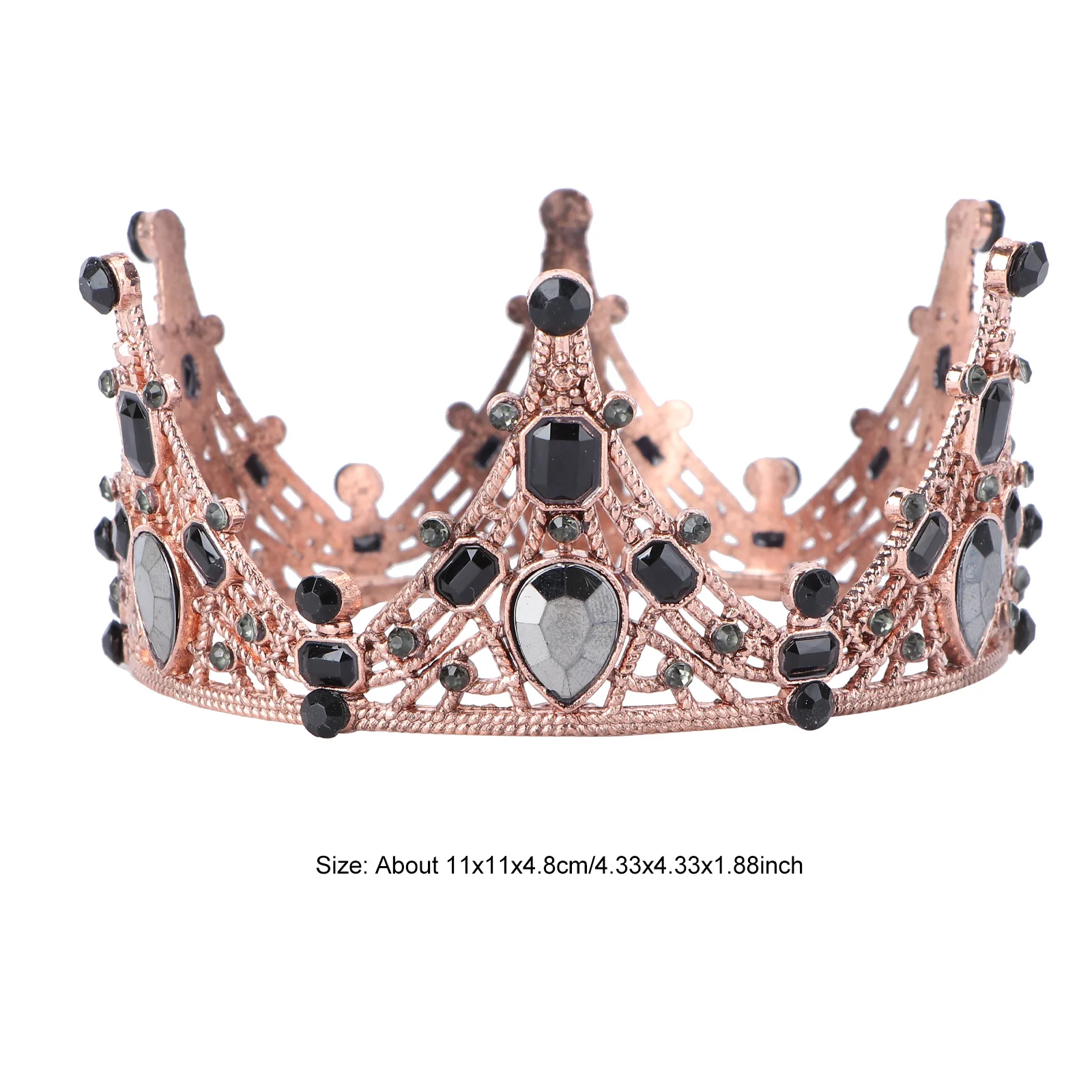

Cake Crown nament Elegant Durable Premium Material Wedding Bridal Baby Shower Prince Royal King Theme Black Golden Birthday Cake