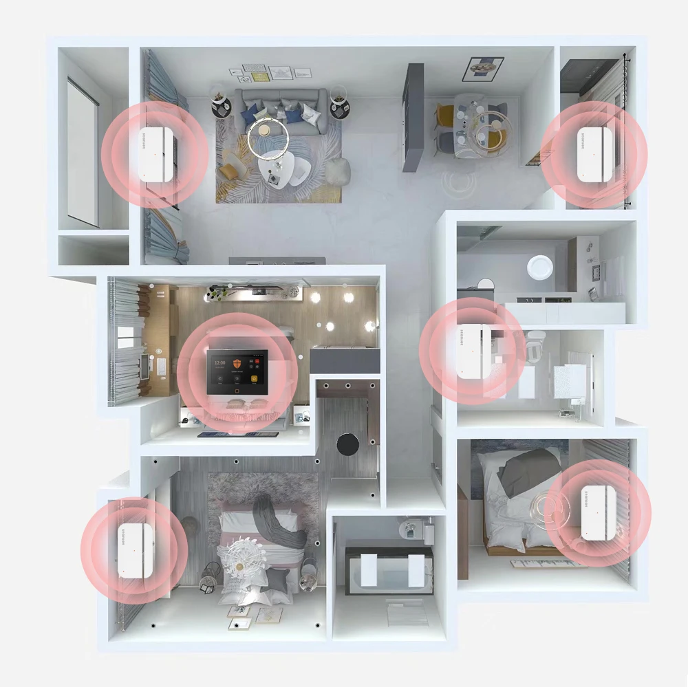 Staniot LoRa Version 5-Years Battery Life Entry Sensor 500m Transmission Distance Wireless Contact Sensor Door Window Detector