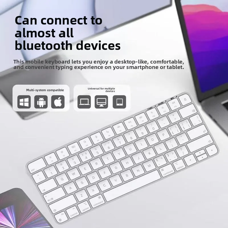 

Беспроводная Bluetooth-клавиатура для iPad 2026 года: тонкая, портативная, бесшумная, для компьютеров Apple