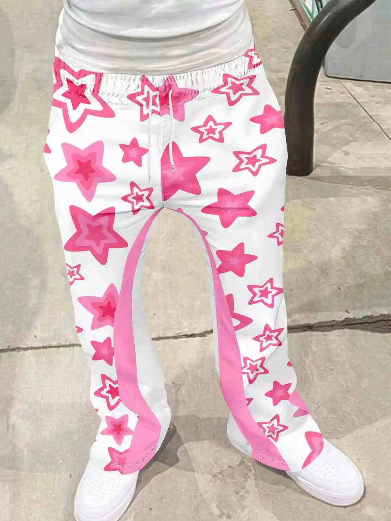 

Y2k расклешенные брюки мужские свободные брюки с 3D принтом повседневные спортивные штаны со средней талией спортивная женская одежда уличная одежда винтажные брюки в стиле хип-хоп