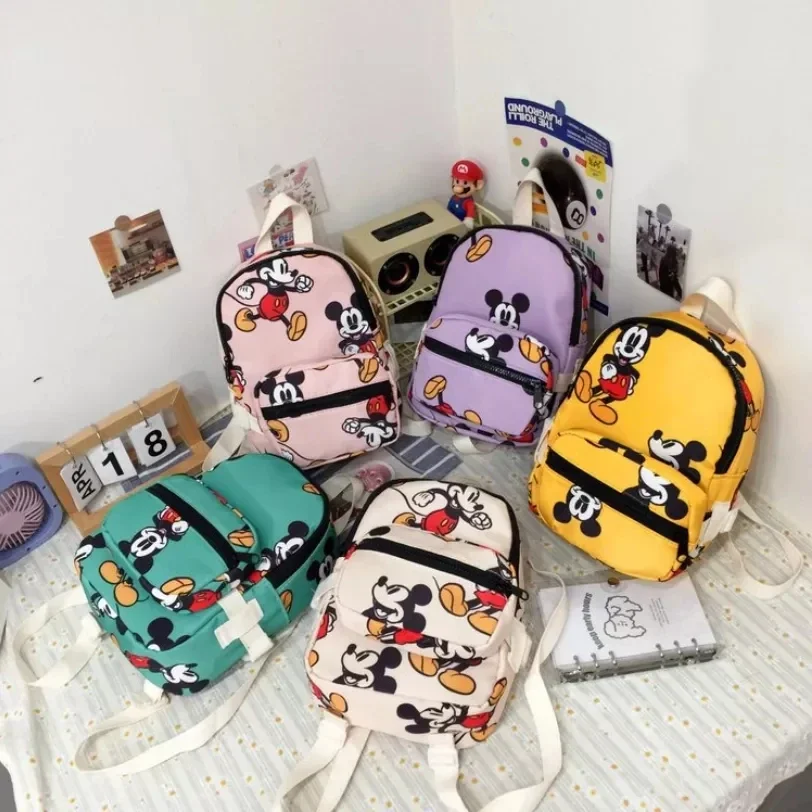 New Fashion Disney children\'s bag Mickey Mouse children\'s Bacpack spring Autumn Minnie Mouse pattern backpack Kids Gifts