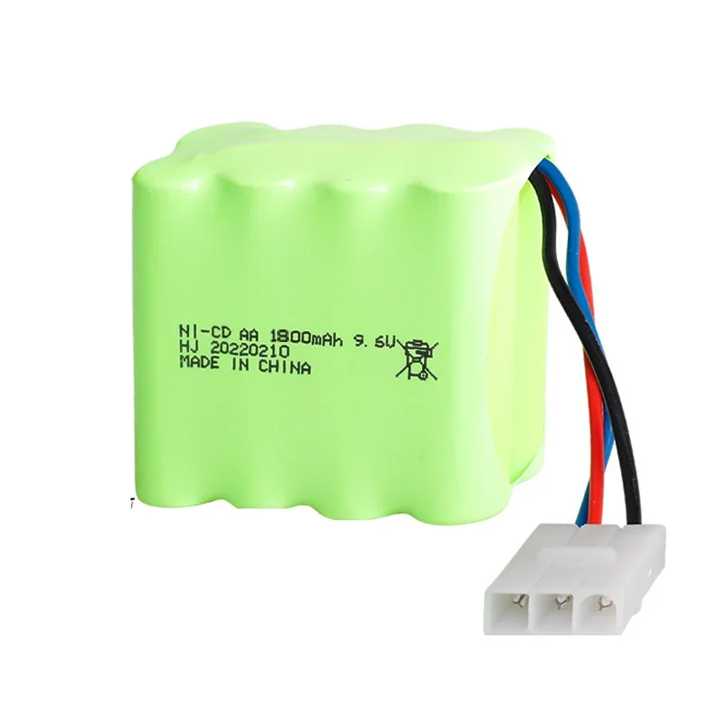 9.6 v 1800 mah NiCD แบตเตอรี่สําหรับของเล่น Rc รถถังรถไฟหุ่นยนต์เรือปืน AA 1800 mah 9.6 v แบตเตอรี่ Pack 1 ชิ้น