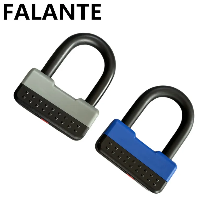 Falante-دراجة مضادة للسرقة ش قفل مع خدمة شاقة ، قفل عجلة دراجة نارية ودراجة ، 2 مفاتيح نحاسية