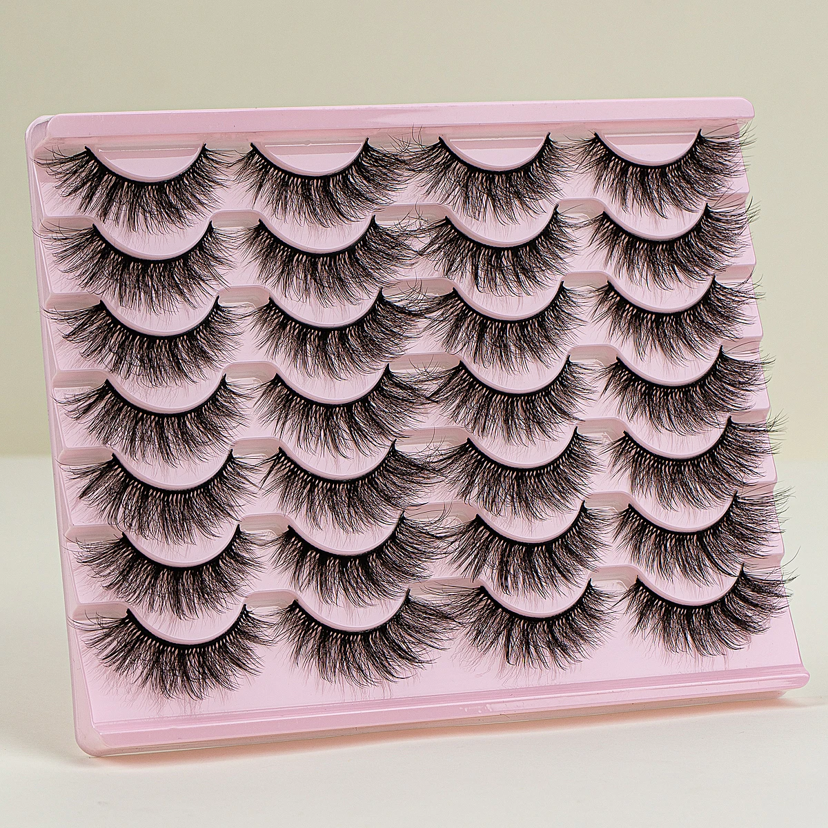 ISEEN 14 pairs Mink Eyelashes Natural False Eyelashes Cross Cluster Fairy 3D Faux Mink Lashes Extension