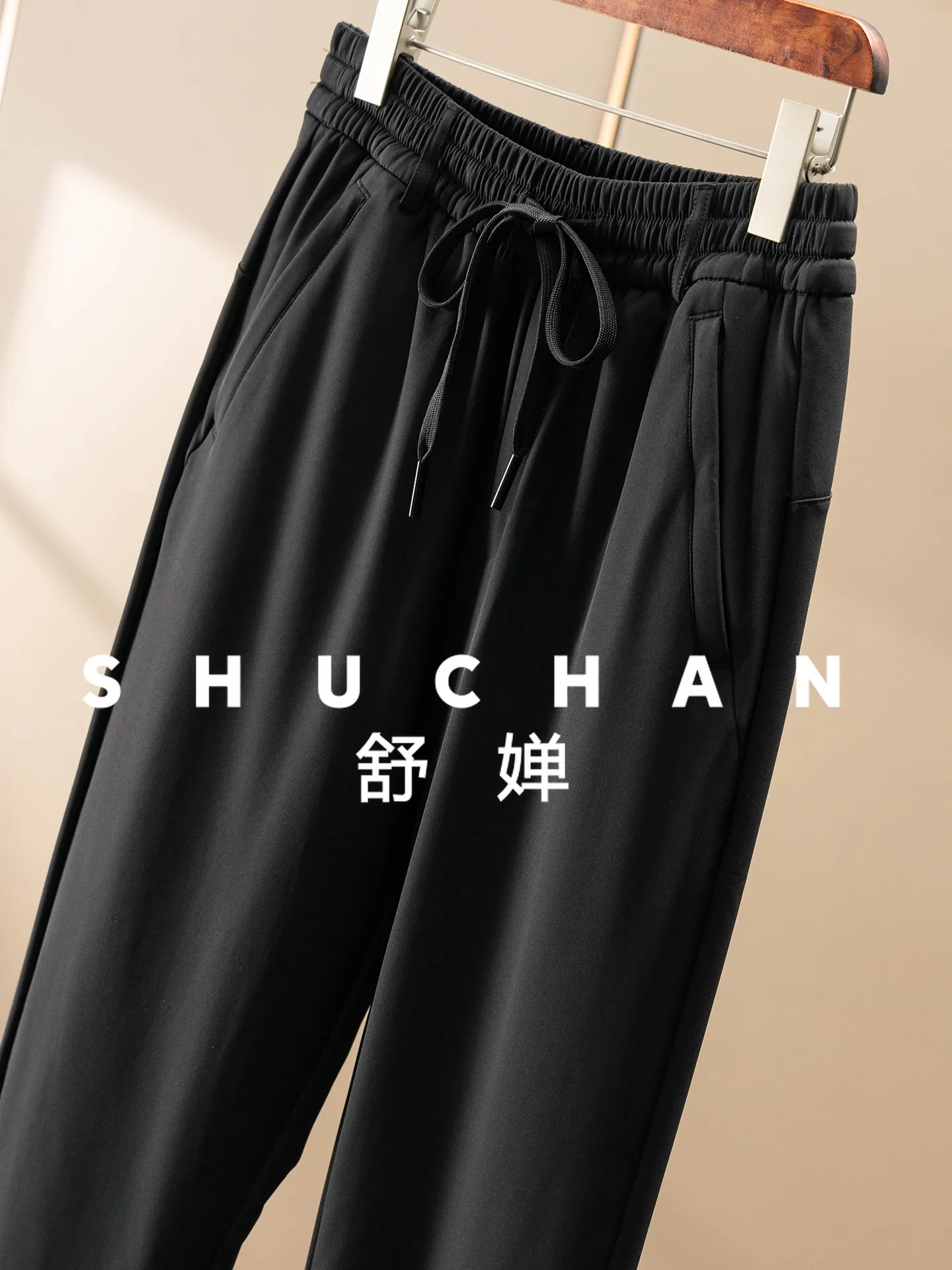 Down Pants High Quality 90% White Goose Down Elastic High Waist Tapered Pants for Women  610g 93E2