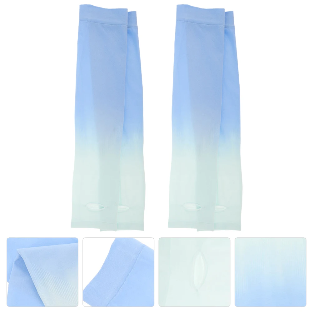 

2 Pairs For Summer Women Men Uv Protection Cooling Sun Sleeve Sweat Absorption Quick-Dry Outdoor Sports Arm Cover Sleeve
