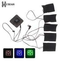1set USB Clothes Heater Pad With 3 Gear Adjustable Temperature Electric Heating Sheet Heating Warmer Pad For Vest Jacket