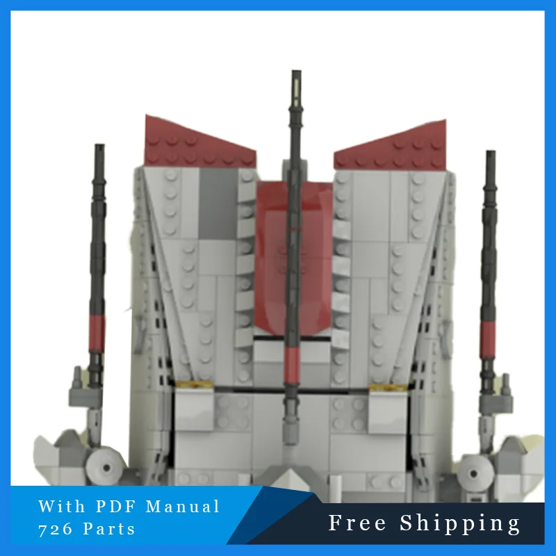 726개 스타 배틀 시리즈 메인 그레이 유인 우주선 메카 퍼즐 어린이 DIY 조립 블록 모델 크리스마스 선물