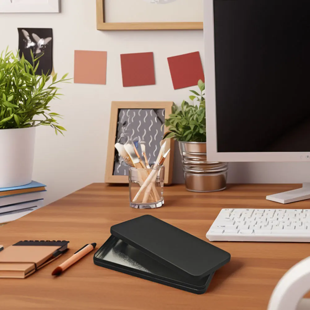 2 قطعة صندوق النقود المعدني الأسود مستطيلة المال المنظم غطاء صغير صندوق تخزين العملات المعدنية طوابع مجوهرات حامل النقدية عملة #2