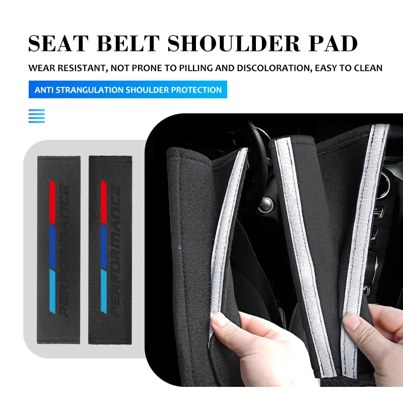 For BMW Car Styling Seat Belt Cover Comfortable Seatbelt Shoulder Strap Protector Pads M M2 M3 M4 M5 M6 E46 E90 E60 F30 E39 X1