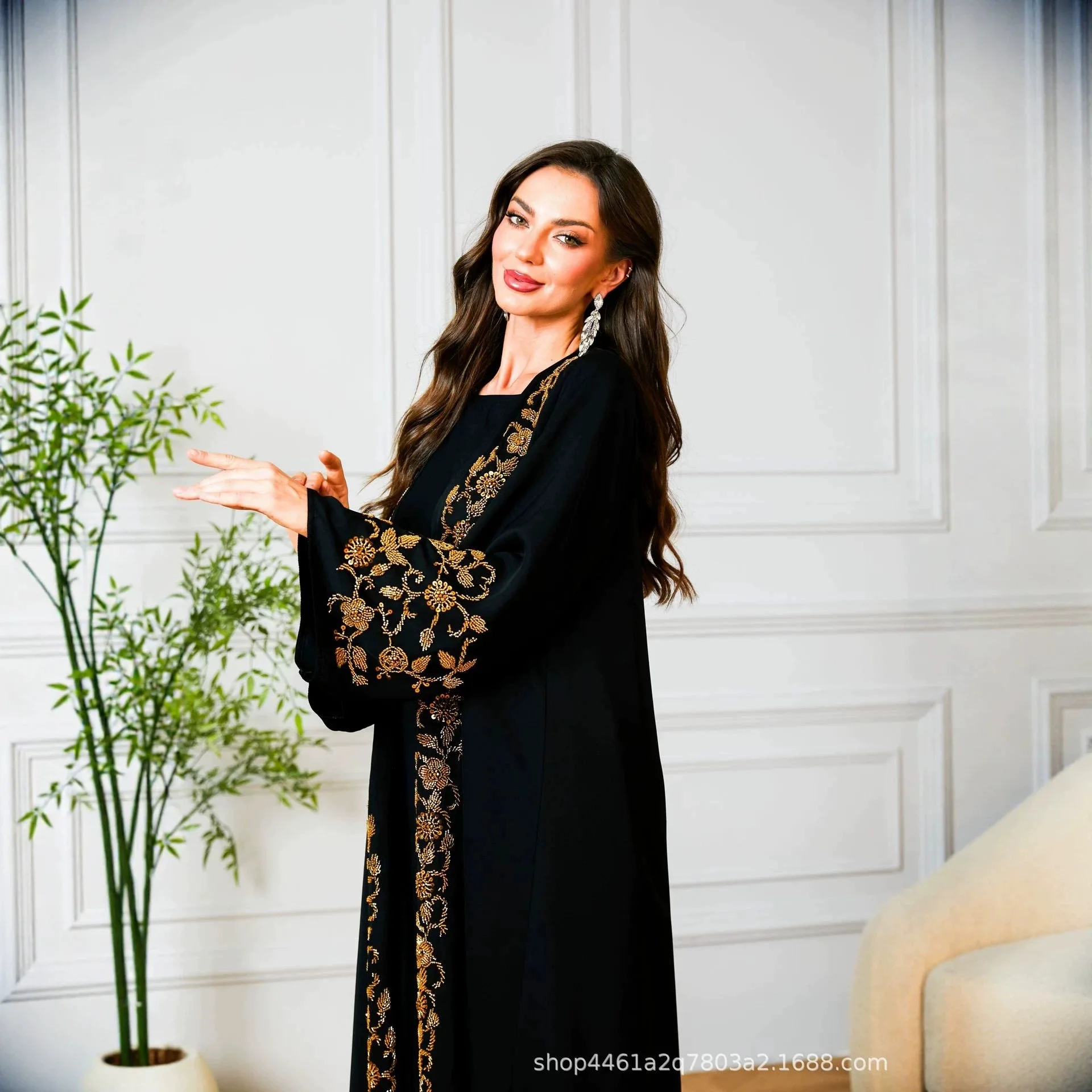 Embroidery Hijab - Women Traditional Dresses Abayas Luxury Dubai
