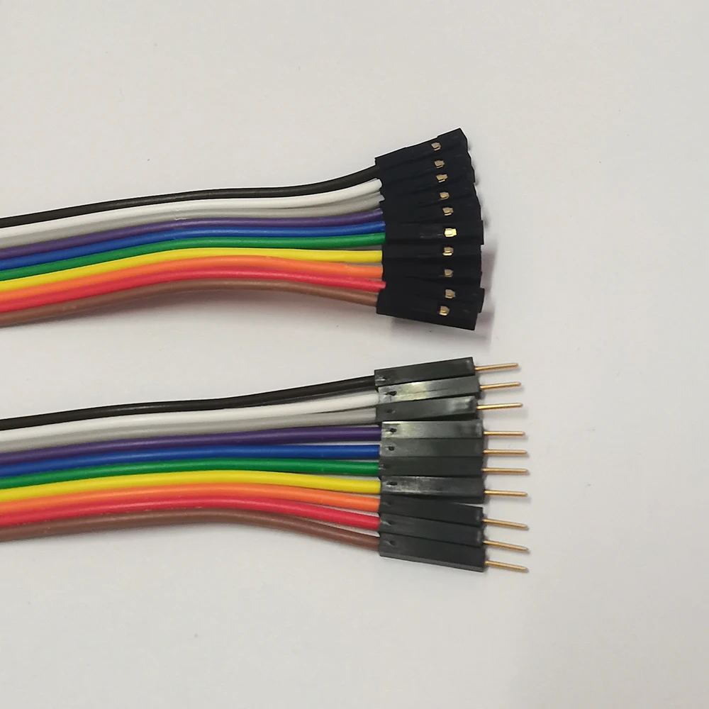 10P Regenbogen-Jumper-Verlängerungskabel, 2,54 mm Rastermaß, Stecker auf Stecker, Stecker auf Buchse, Buchse auf Buchse, Draht für Breadboard DIY, 0,2, 0,3 m, 0,5 m, 1 m – Detail 6