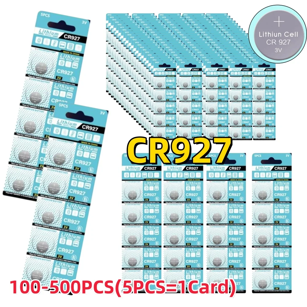 100-500PCS 3V Lithium Batteries CR927 CR 927 DL927 BR927 CR927-1WFor Remote Control Light Toy Clock Watch Button Coin Cells