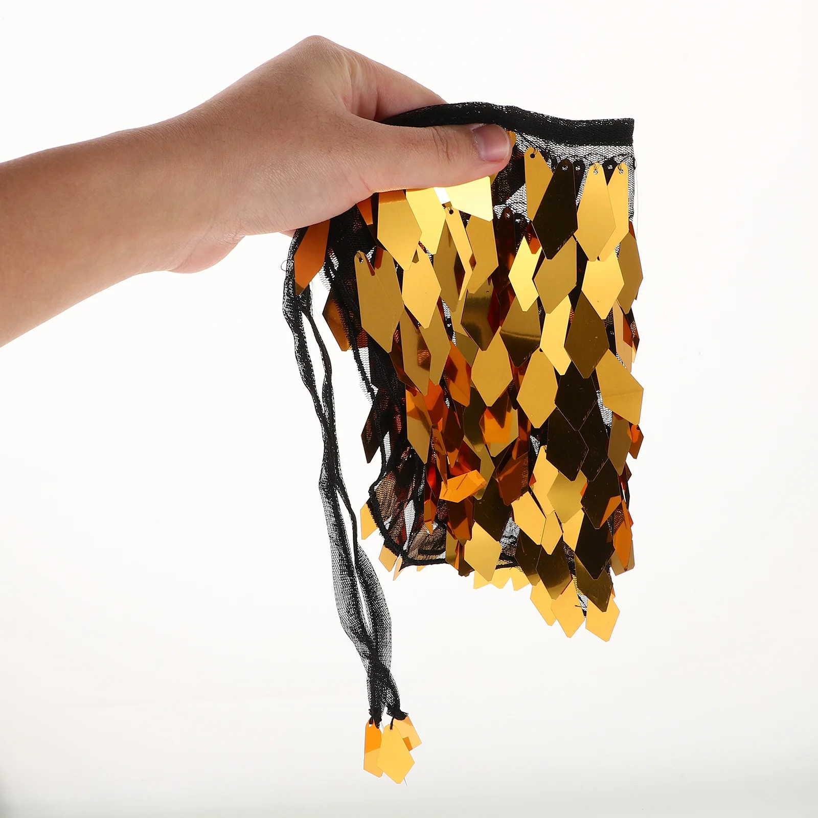 여성용 반짝이는 벨리댄스 베일 민족 무용 의상 액세서리 무대 카니발 할로윈용 반짝이 퍼포먼스 스카프