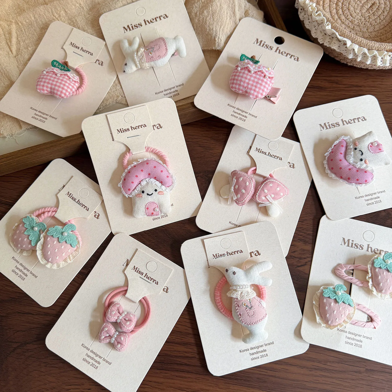 

Розовая ткань, хлопковая милая заколка для волос с фруктами, милая детская резинка для волос, веревка для волос, детские аксессуары для волос