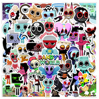 50PCS Funny Dandys World Cartoon Stickers DIY Decoration Waterproof Skateboard Notebook Luggage Laptop Phone Fridge Decals