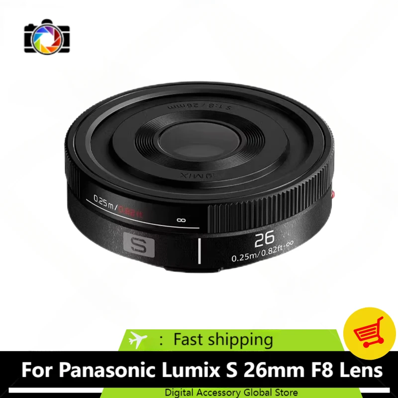 Original Single Focus Lens R 26mm F8 S-R26 Thin biscuits Lens For Panasonic Lumix S9 S5 S5II S1 S1H Camera