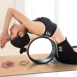 Cork Yoga Wheel Pilates Circle Yoga Circles Gym Workout Back Training Tool For Bodybuilding Fitness Auxiliary equipment