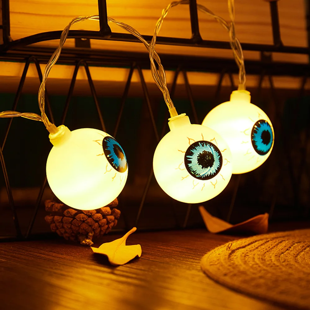 

1.5M Halloween Ghost Eyeball LED Light String for Halloween party Home Wall Hanging Trick Or Treat Lantern Horror Halloween Day