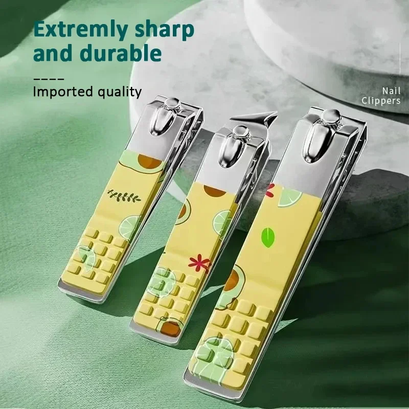 9 PCs Set Fruits Design Stainless Steel Nail Clippers Set With Folding Bag Manicure Cutter Kits Scissors Makeup Beauty Tool