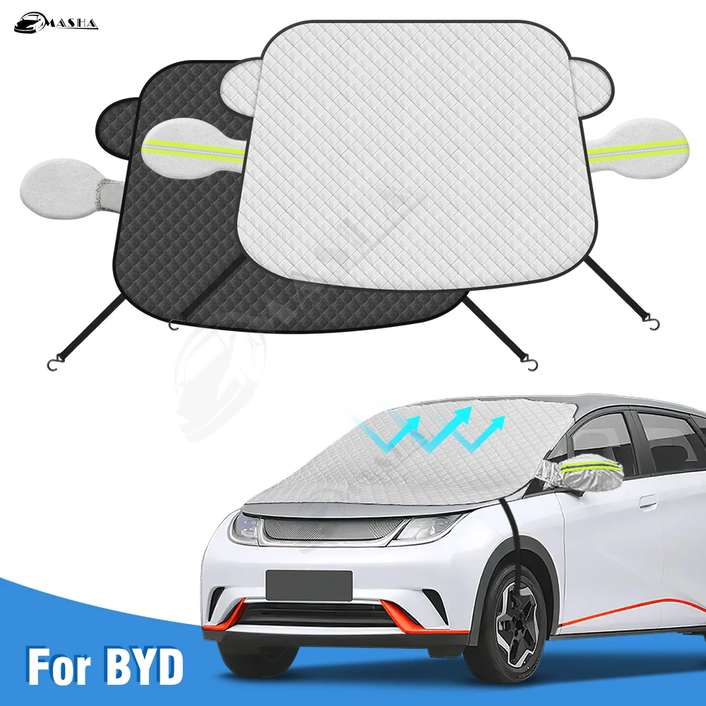 Sunshade Cover for BYD Dolphin 2022 2023 2024 EV  Car Windshield Snow Sun Shade Automobile Magnetic Cover Front Windscreen Cover