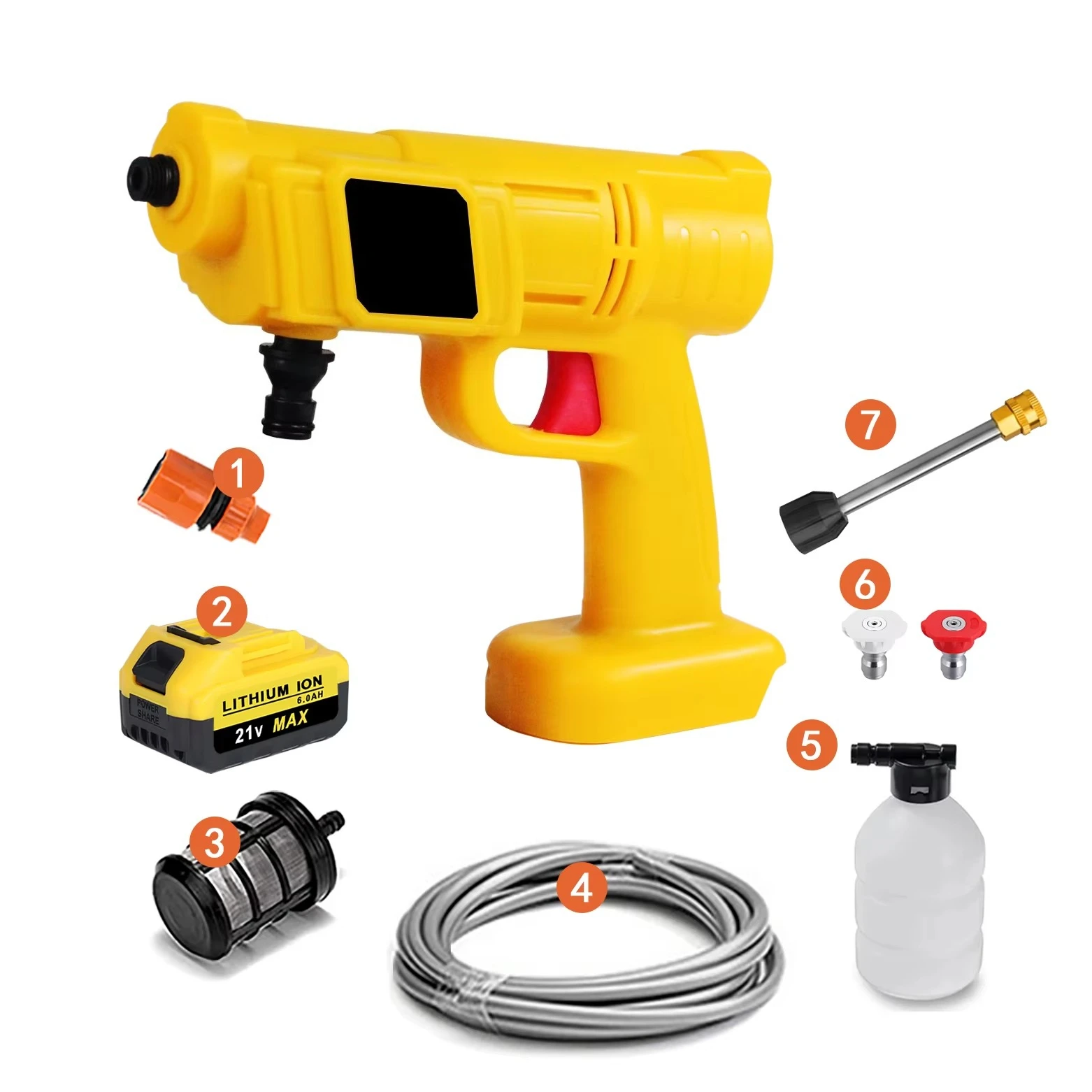 

KM cordless power tools high pressure lithium electric car wash gun charging washing machine