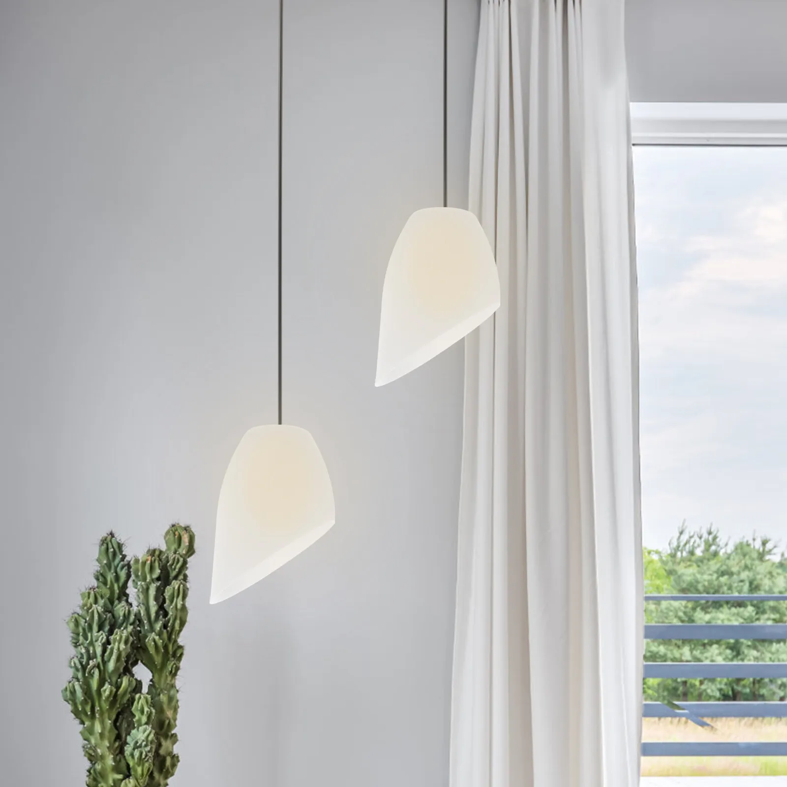 5pcs Horseshoe Lampshade Inclined Head Plastic Cover Durable Replacement For Hanging Floor Table Light Simple Decorative Ceiling