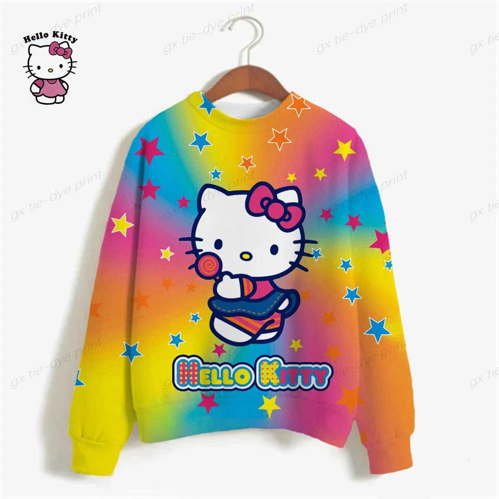 Hoodies Graphic Y2k Clothes HELLO KITTY Print Women Hoodies Sweatshirts Plus Size Female High Street Sweatshirt For Women