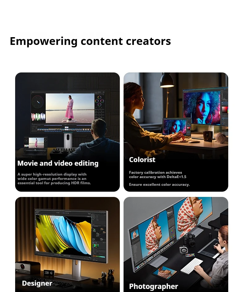 32-inch 4K120Hz Nano IPS zwart 1 ms responssnelheid zilver verticaal display wordt gebruikt voor beeldcreatie, bewerking en gaming