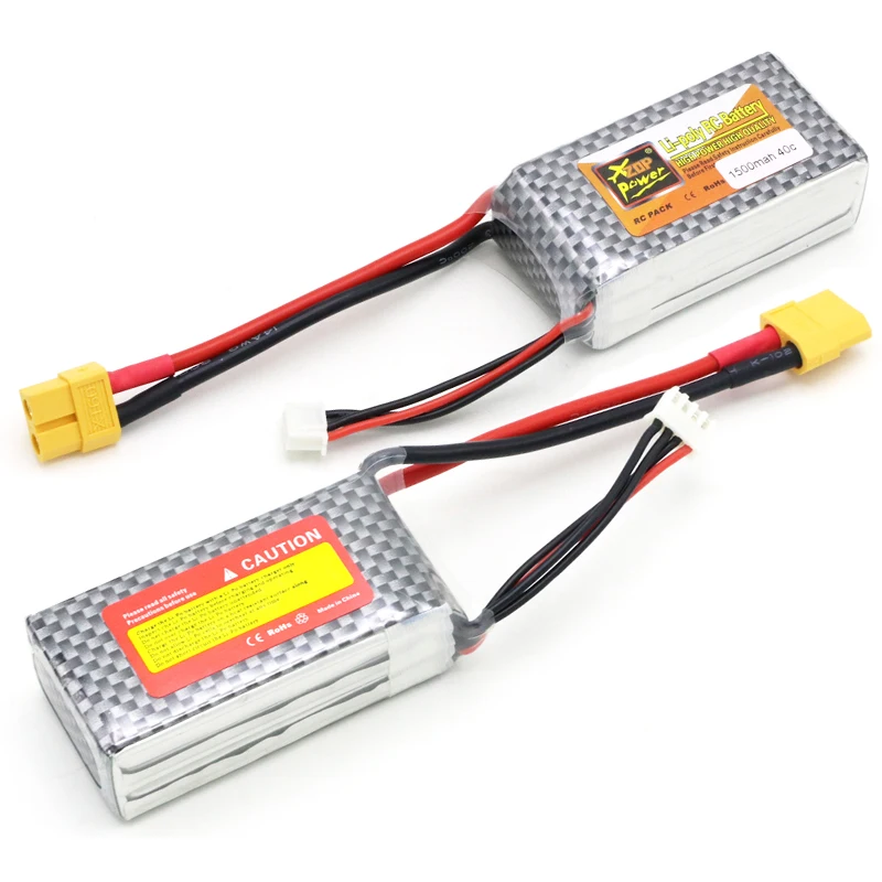 ZOP Power 11.1V 1500Mah 3S 40C Max 60C XT60 / T Plug LiPo Battery For RC Quadcopter Drone Helicopter Car Airplane