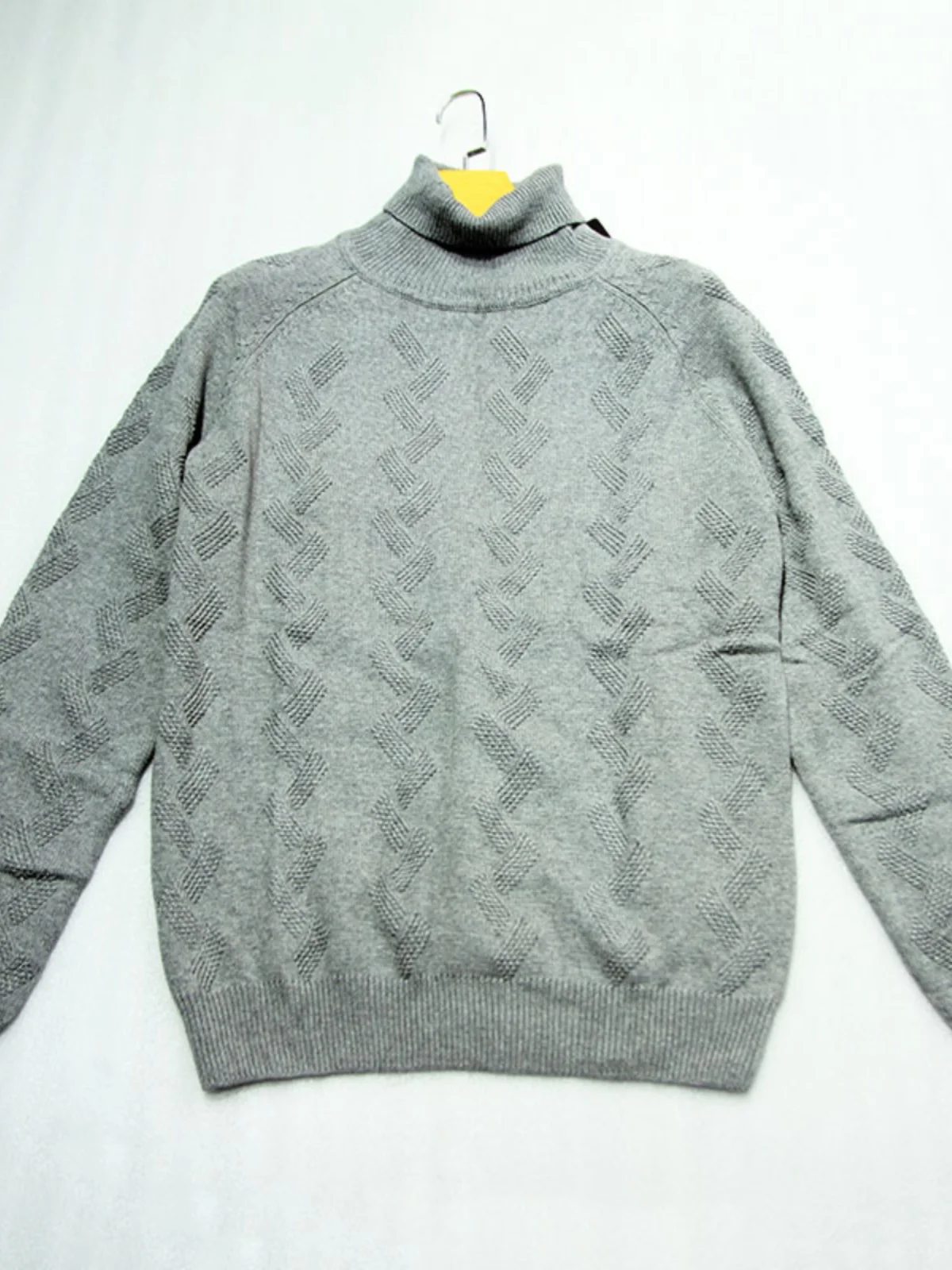 

Зимний мужской высокий теплый вязаный базовый повседневный морозостойкий шерстяной свитер, свитер большого размера, удобный крой