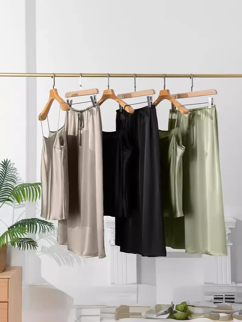 Birdsky, 1PC Women camisole vest skirt summer 19MM 100% real mulberry silk 3 solid colors, S-1085
