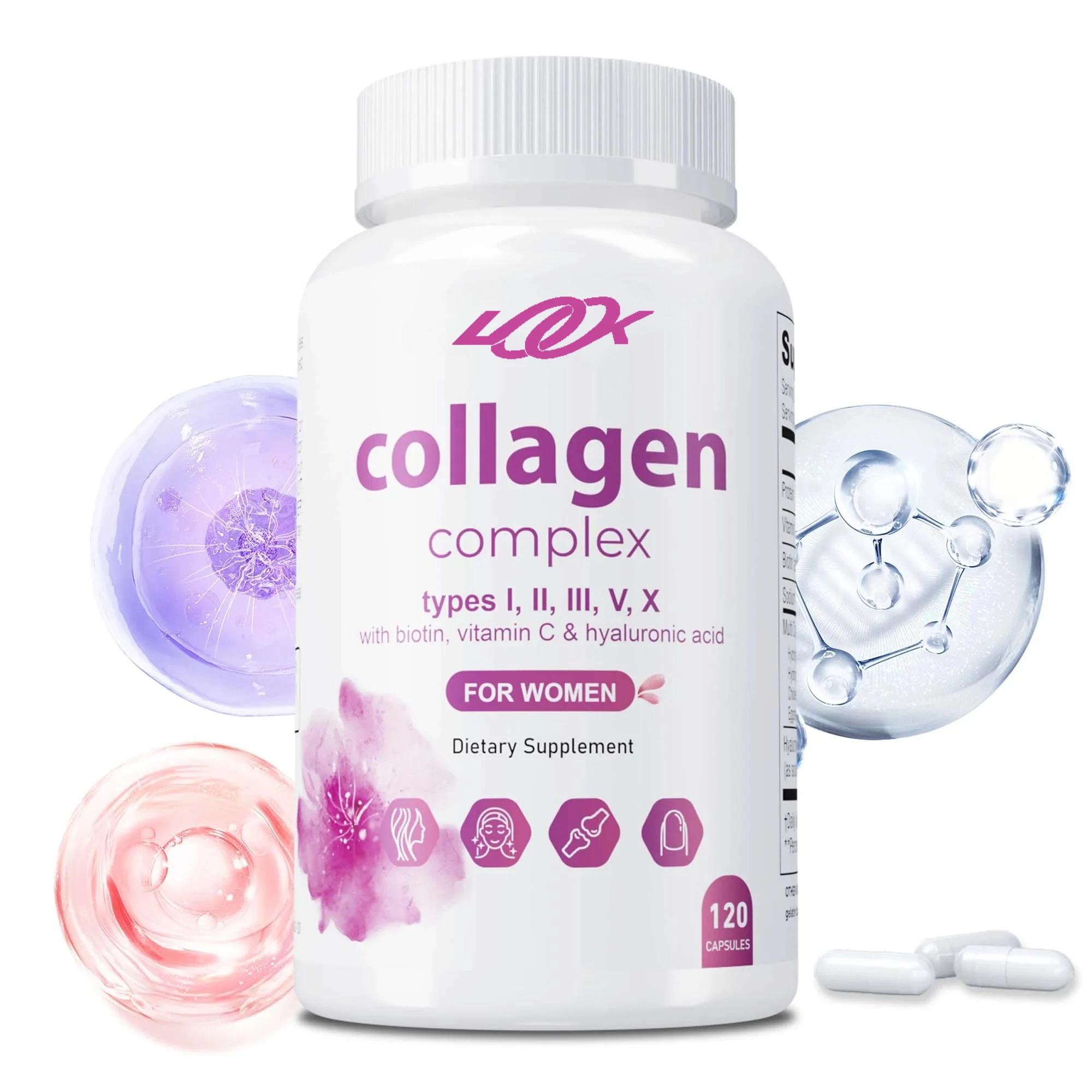 

Collagen Complex - Contains Biotin, Anti-aging, Promotes Collagen Production, Reduces fine lines, Supports Hair and Joint Health