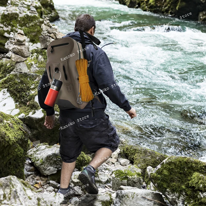 في الهواء الطلق مقاوم للماء حقيبة الطريق متعددة الوظائف الكتف حقيبة تسلق الجبال الغوص الندى التخييم الدراجات بولي TPU محكم على ظهره #2