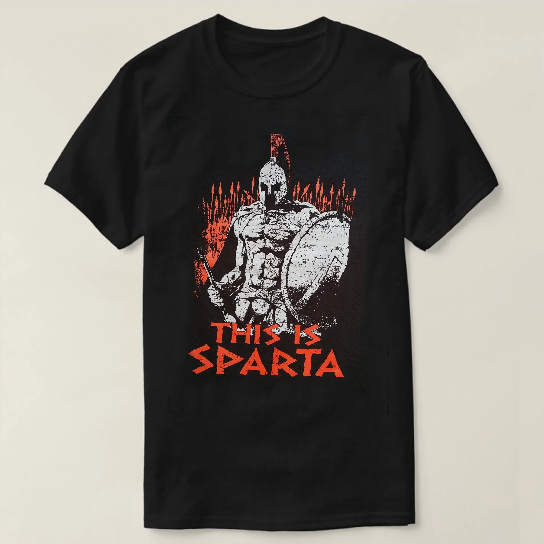 This Is Sparta. Spartan 300 Warriors King Leonidas T Shirt. Short Sleeve 100% Cotton Casual T-shirts Loose Top Size S-3XL