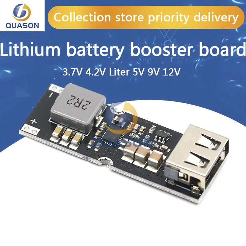 Single Cell Lithium Battery Boost Power Module Board 3.7V 4.2V Liter 5V 9V 12V USB Mobile Phone QC Fast Charge QC2.0 QC3.0