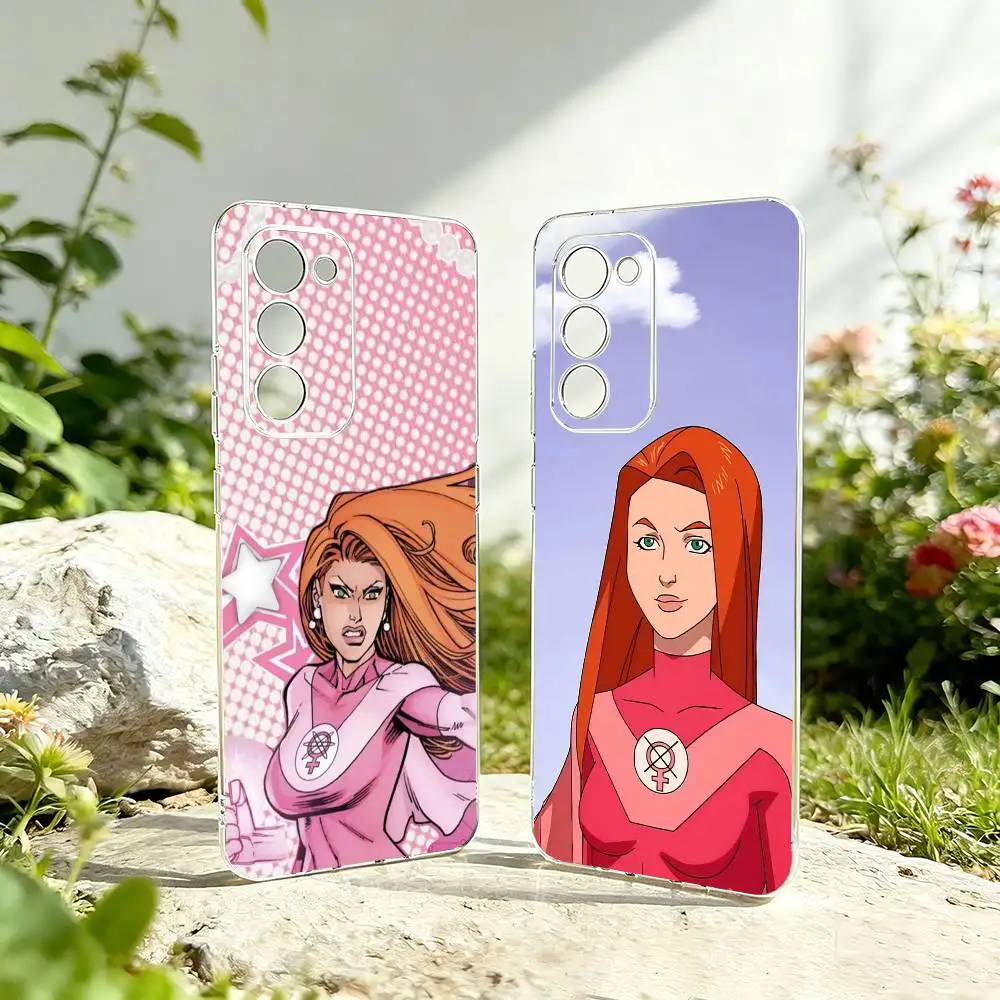 I-Invincible Artistic A-Atom E-Eve Phone Case For Samsung Galaxy A73,A72,A71,A70,A53,A52,A51,Others Soft Transparent Cover