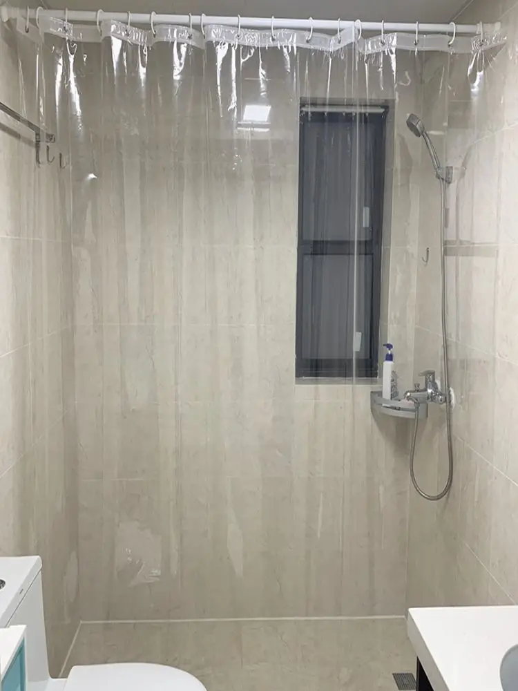 

Transparent Waterproof Kitchen Batoom Air Conditioning Privacy Curtain Dustproof Windproof Light Filtering Door Curtain