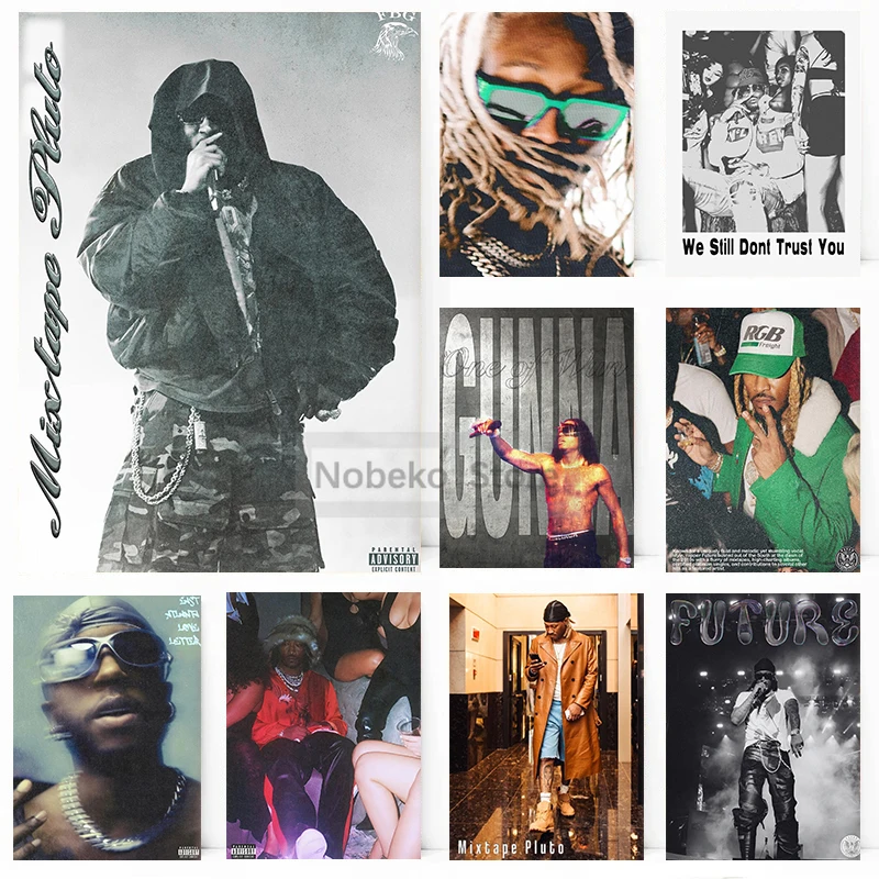 American Rapper Future Album Poster Hip-hop Music Prints Canvas Painting Wall Art Pictures Home Room Rap Music Cover Decoration