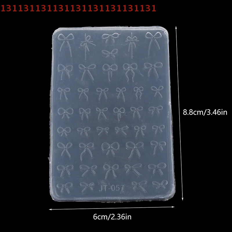 Bowknot قالب ثلاثية الأبعاد نحت ختم لوحات مانيكير الفن زينة DIY تصميم سيليكون مسمار الفن قالب قالب لسحر الأظافر