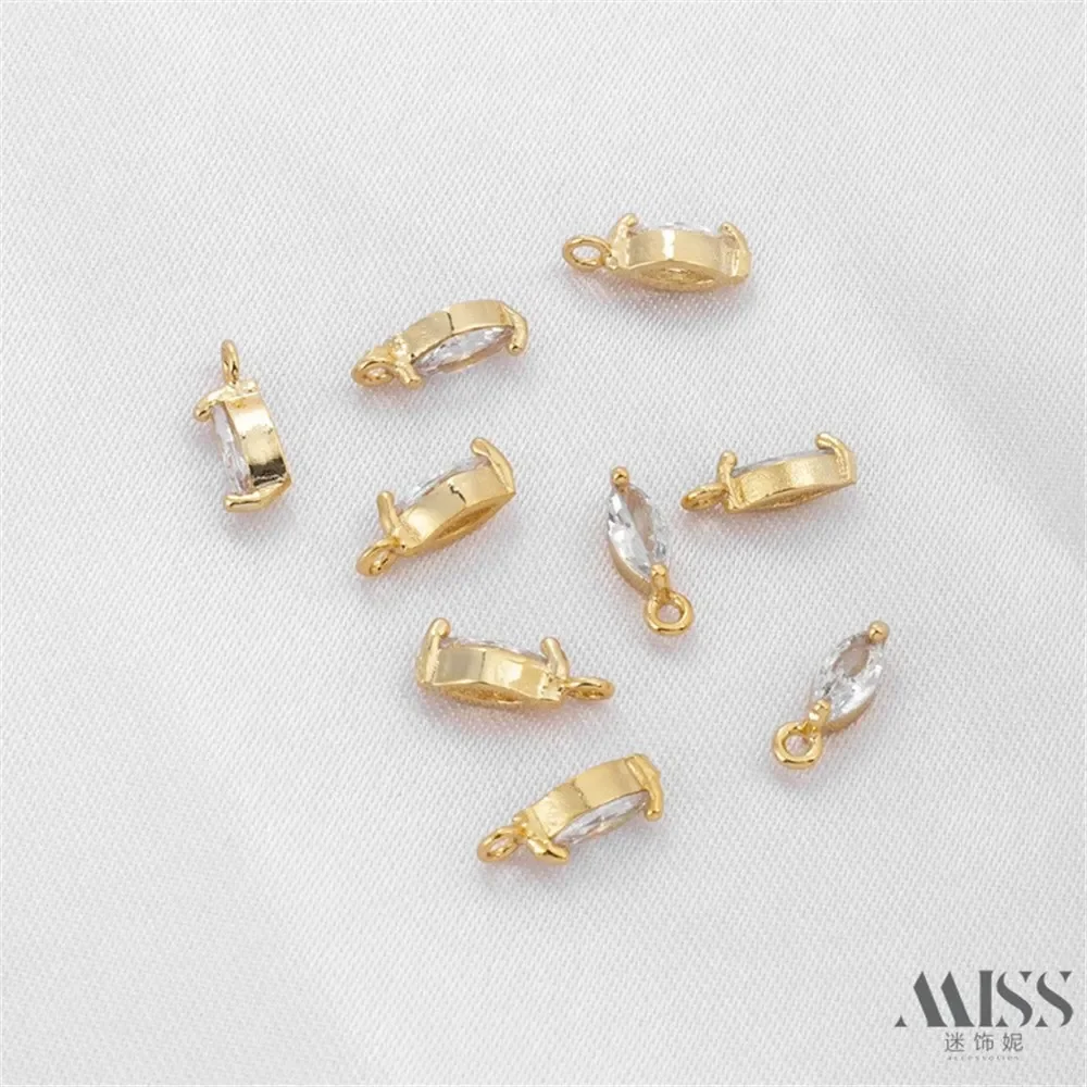 14K الذهب مطعمة الزركون الحصان العين قلادة DIY بها بنفسك اكسسوارات اللون الاحتفاظ قلادة اليدوية سوار إكسسوارات عقد المواد