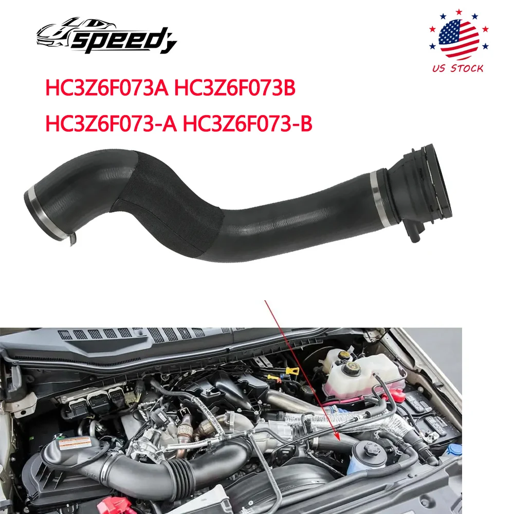 

HC3Z6F073A HC3Z6F073B Intercooler To Turbo- Hose with Sensor for 2017-2019 F-250 F350 6.7L HC3Z6F073-A HC3Z6F073-B