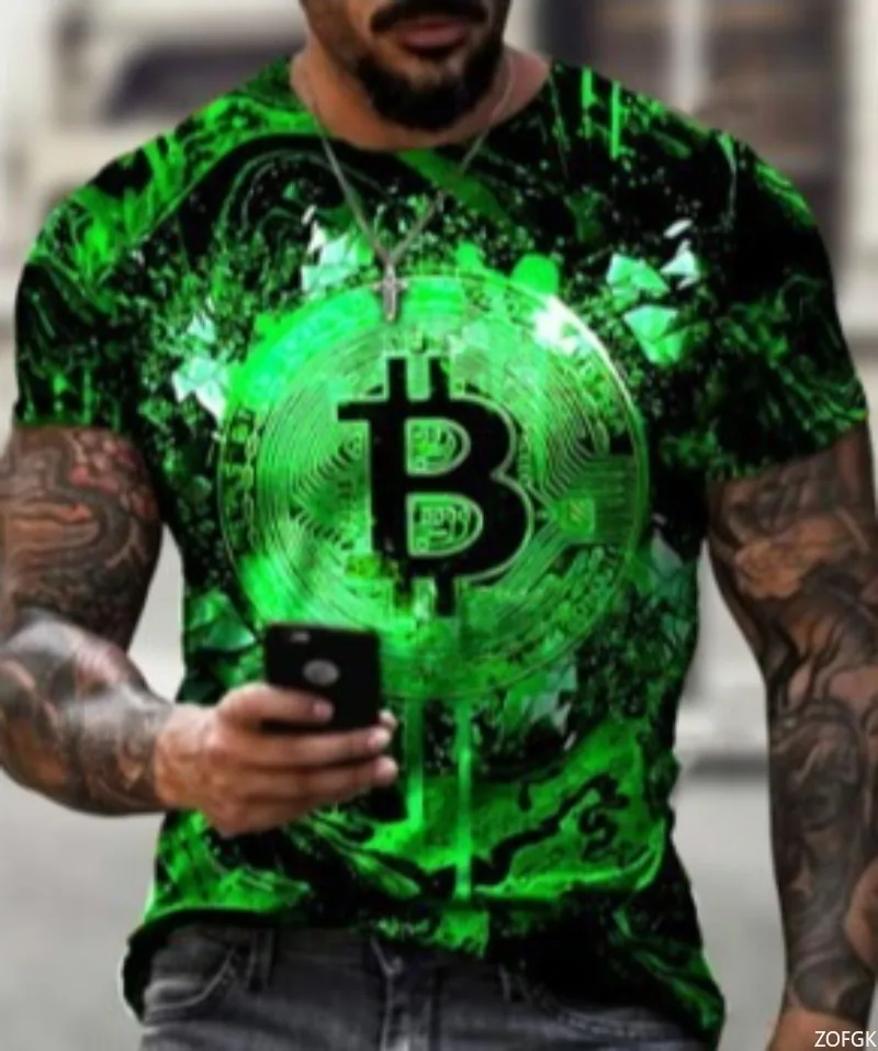 جديد شخصية الرياضة عملة ذهبية سليم صالح مطبوعة الصيف أزياء تنوعا جولة الرقبة قصيرة الأكمام تي شيرت #3