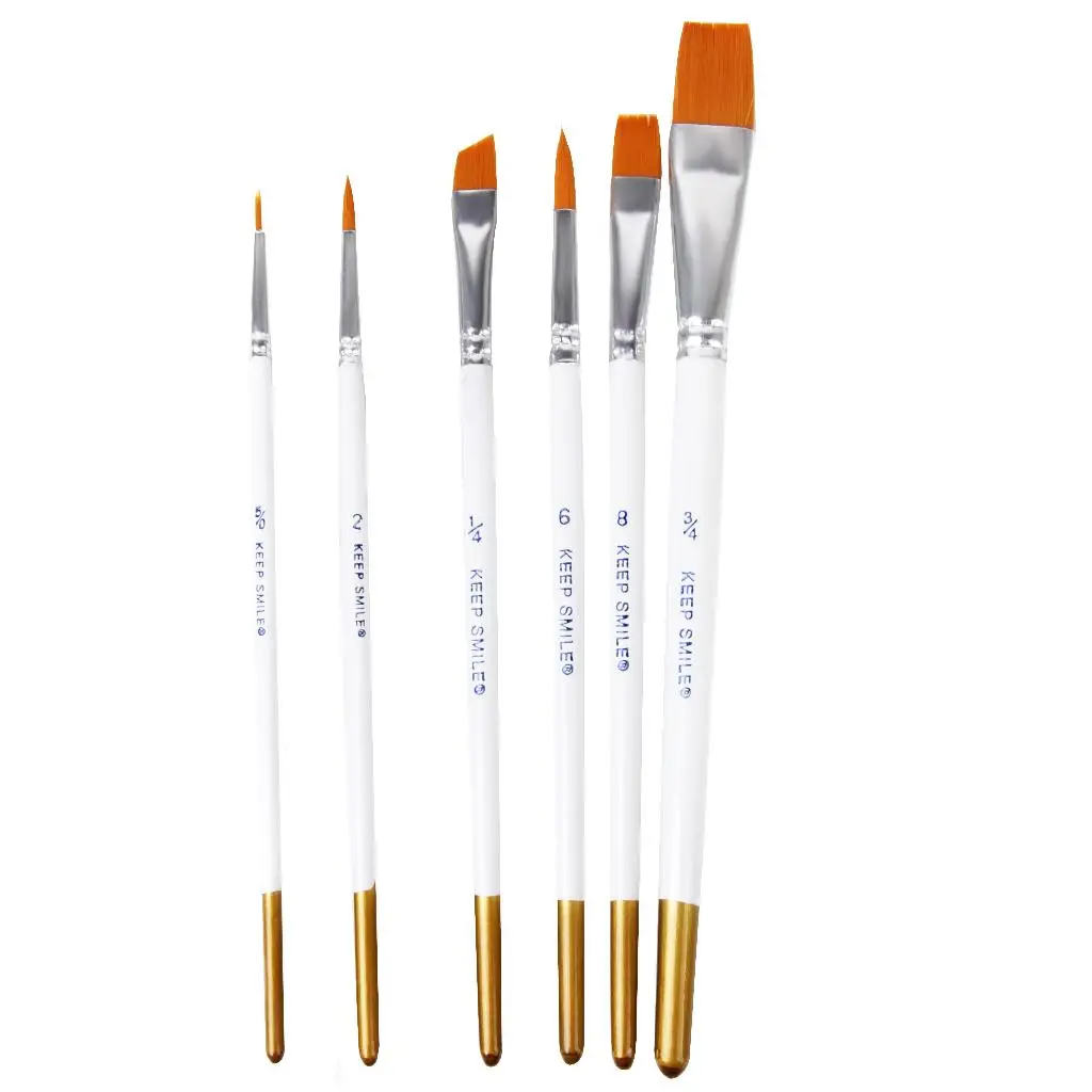 Professionelles Set, 6 Stück, Acryl, Öl, Aquarellfarben, Pinsel, Basteln