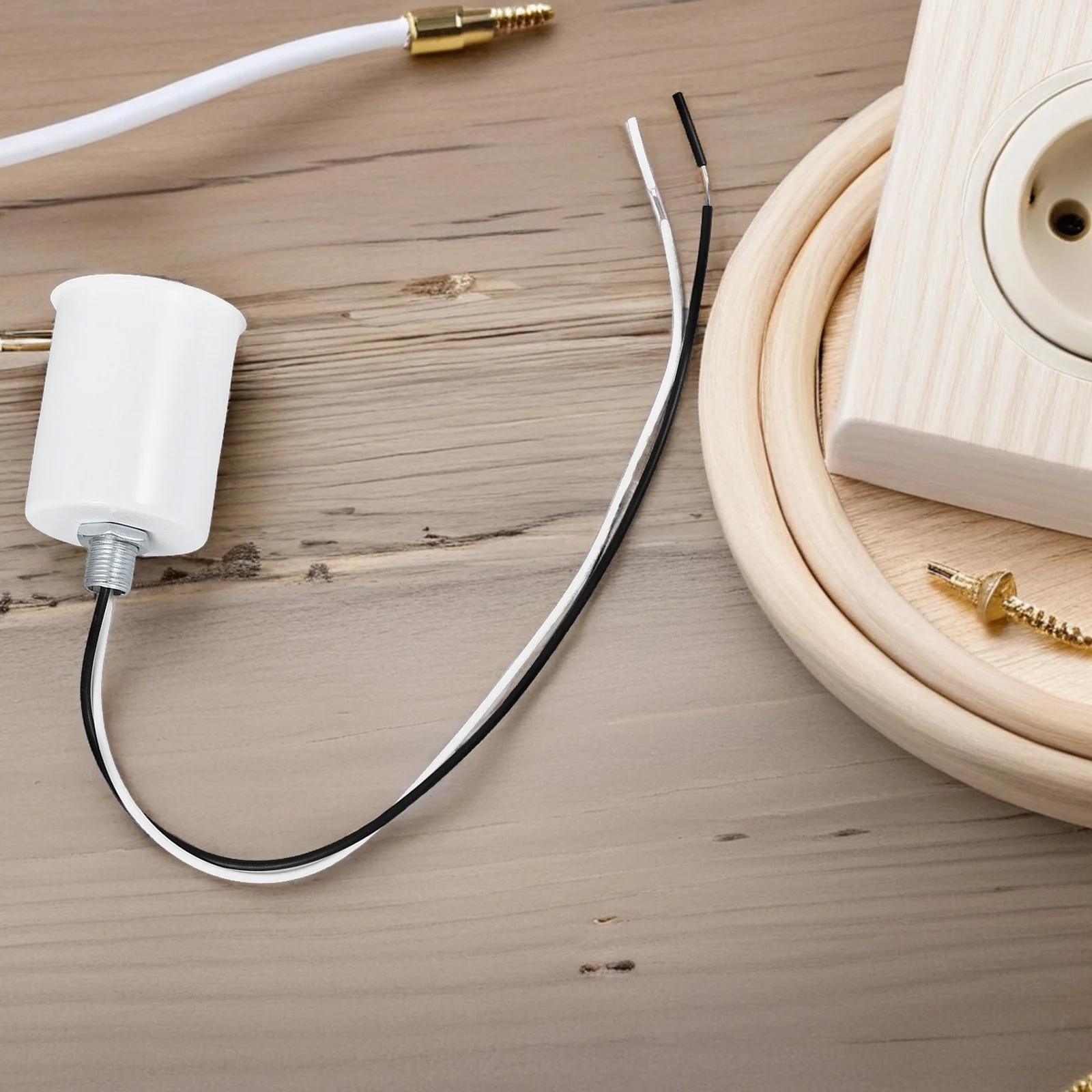 

Versatile Ceramic Lamp Base Socket for Home Office Lighting DIY Assembly Lamp Bulb Holder Replacement Parts Kit