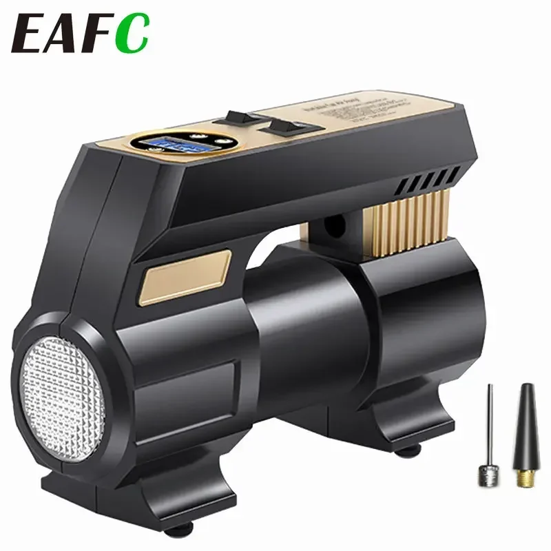 120W Car Air Compressor Inflator Pump with LED Lamp for Car Motorcycle Bicycle Tire Inflatable Protable Auto Electric Air Pump