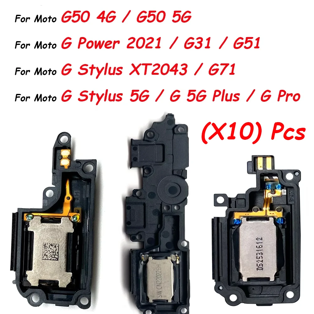 

10 шт., громкий динамик для Moto G 5G Plus G Power 2022 G Stylus G50 5G G31 G41 G51 G71, замена гибкого кабеля звукового сигнала