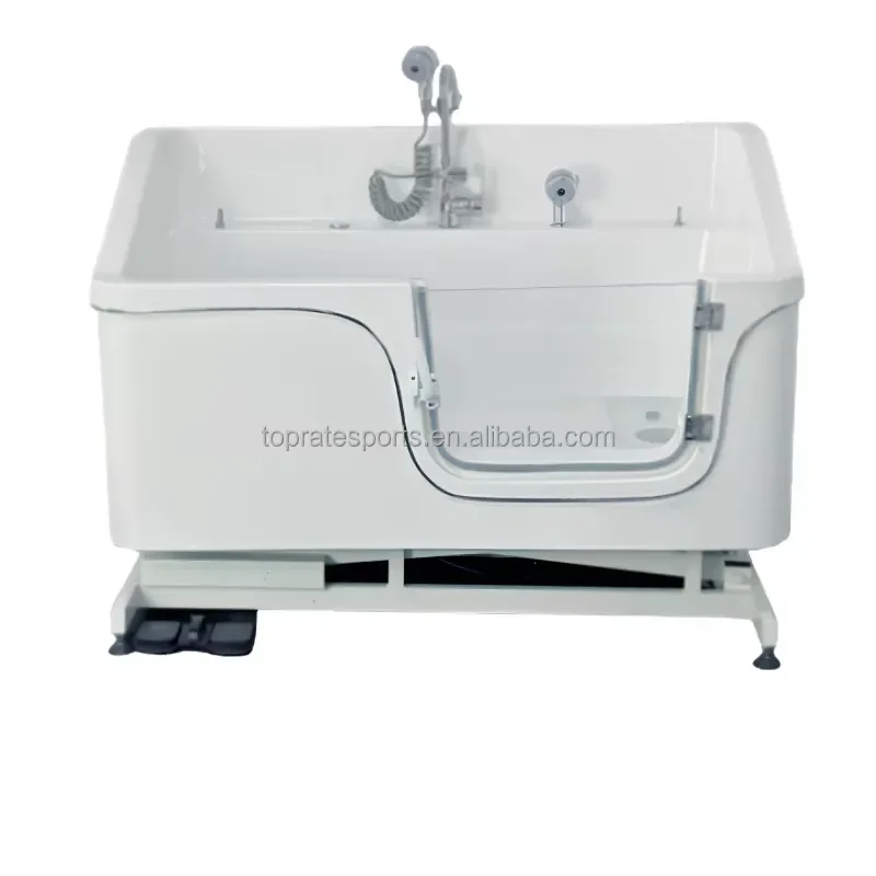 Acrylic Electric Elevated Dog Grooming Tub Built-in Washer Dryer Pet Spa Bathtub for Bathroom Use Modern Design Whirlpool