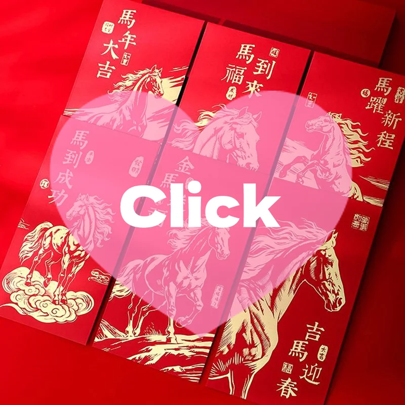 

6 Pcs 2026 New Year Red Envelope Chinese Spring Festival Lucky Red Envelopes Money Pocket Supplies Year Of The Horse Lunar Year